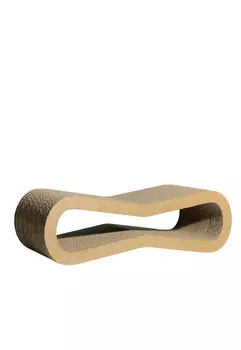 Зверьё моё когтеточка-лежанка картонная восьмерка (53 х 21 х 16 см., Бежевый)