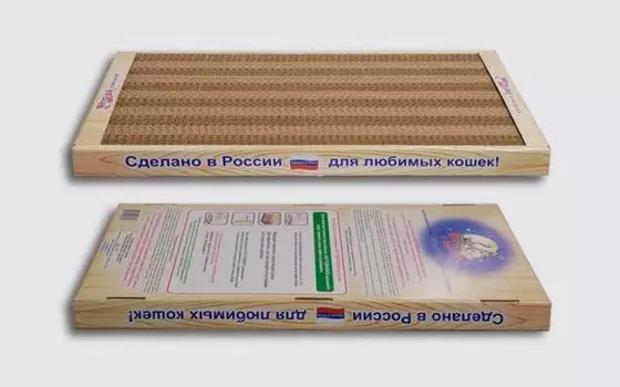 Когтеточка Когтедралка Домашняя гофрированный картон цветной 56x30x3,5