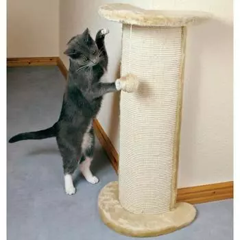 Когтеточка Trixie угловая Lorca с игрушкой бежевый 37x27x75