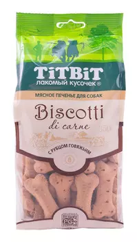 Лакомство для собак Titbit Печенье Бискотти с рубцом говяжьим 0,35 кг