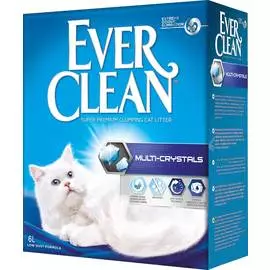 Наполнитель Ever Clean Multi Crystals комкующийся бентонит без запаха 6кг 6 л
