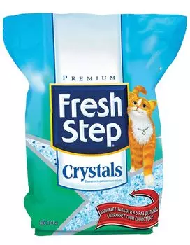 Наполнитель Fresh Step Crystals впитывающий силикагель без запаха 1,81кг 6 л