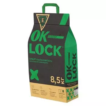 Наполнитель Ok-Lock натуральный растительный комкующийся 8,58кг 21 л