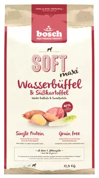 Полувлажный корм для собак Bosch Soft Maxi с буйволом и бататом 12,5 кг