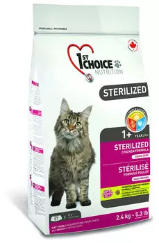 Сухой корм для кошек 1st Choice Sterilized Cat 2,4 кг