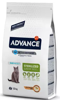 Сухой корм для кошек Advance Young Sterilized для стерилизованных до 2 лет 1,5 кг