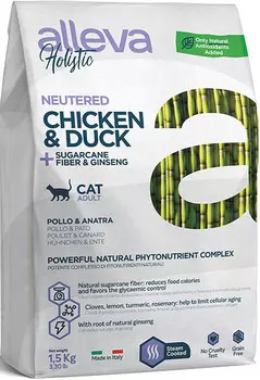 Сухой корм для кошек Alleva Holistic Neutered с курицей и уткой 1,5 кг