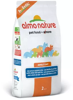 Сухой корм для кошек Almo Nature Holistic Adult Cat White Fish &amp; Rice 0,4 кг