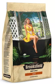 Сухой корм для кошек Brooksfield Adult Cat Beef Говядина и рис 0,4 кг