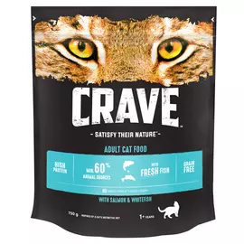 Сухой корм для кошек Crave с лососем и белой рыбой 0,75 кг