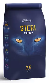 Сухой корм для кошек DailyCat Unique line Steri для стерилизованных с индейкой 2,5 кг