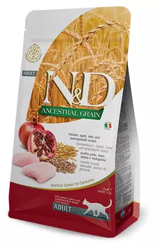 Сухой корм для кошек Farmina N&amp;D Ancestral Grain Adult низкозерновой с курицей и гранатом 5 кг