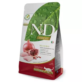 Сухой корм для кошек Farmina N&amp;D Prime Neutered беззерновой с курицей и гранатом 10 кг