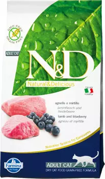 Сухой корм для кошек Farmina N&amp;D Prime Adult беззерновой с ягненком и черникой 0,3 кг