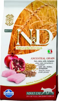 Сухой корм для кошек Farmina N&amp;D Ancestral Grain Adult низкозерновой с курицей и гранатом 0,3 кг