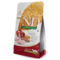 Сухой корм для кошек Farmina N&amp;D Ancestral Grain Neutered низкозерновой с курицей и гранатом 10 кг
