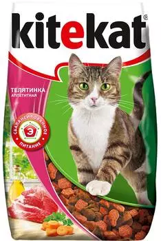 Сухой корм для кошек Kitekat Аппетитная телятинка 15 кг