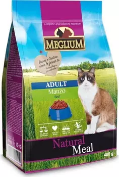 Сухой корм для кошек Meglium Adult для привередливых с говядиной 0,4 кг