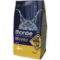 Сухой корм для кошек Monge BWild Cat Low Grain Hare с мясом зайца 1,5 кг