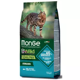 Сухой корм для кошек Monge BWild Grain Free с тунцом и горохом для стерилизованных 1,5 кг