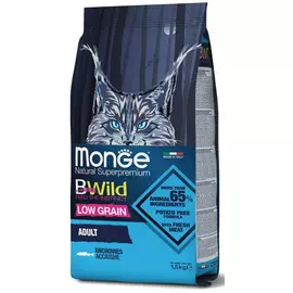 Сухой корм для кошек Monge Bwild Low Grain Anchovies 1,5 кг