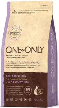 Сухой корм для кошек One&amp;Only Duck &amp; Rice Adult Sterilised 0,4 кг