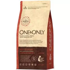 Сухой корм для кошек One&amp;Only Lamb &amp; Rice Adult Sterilised 2 кг