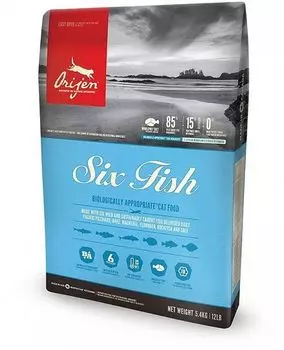 Сухой корм для кошек Orijen Six Fish 5,4 кг