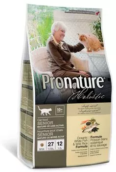 Сухой корм для кошек Pronature Oceanic White Fish &amp; Wild Rice 2,72 кг