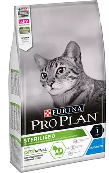Сухой корм для кошек Purina Pro Plan Sterilised Feline Rabbit 10 кг