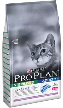 Сухой корм для кошек Purina Pro Plan Sterilised feline Adult 7+ with Turkey dry 0,4 кг