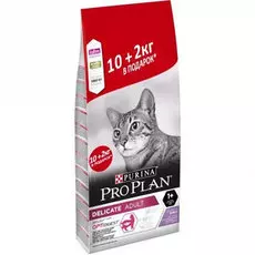 Сухой корм для кошек Purina Pro Plan Delikate с чувствительным пищеварением с индейкой 12 кг