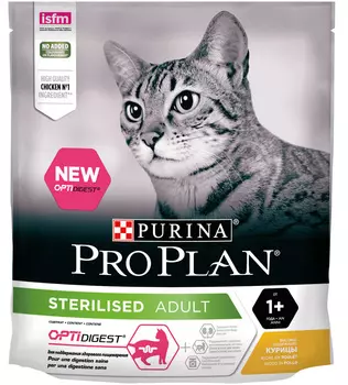 Сухой корм для кошек Purina Pro Plan Sterilised Optidigest Chicken 0,4 кг