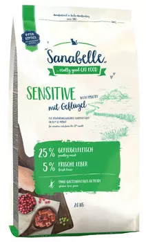 Сухой корм для кошек Sanabelle Sensitive with Poultry 2 кг