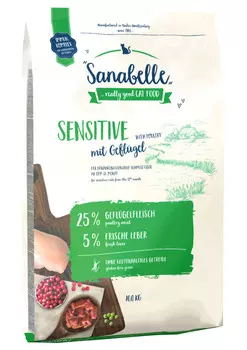 Сухой корм для кошек Sanabelle Sensitive with Poultry 10 кг