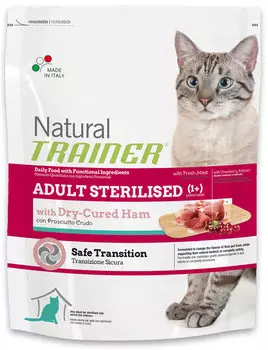 Сухой корм для кошек Trainer Natural Adult Sterilised Dry-Cured Ham 0,3 кг