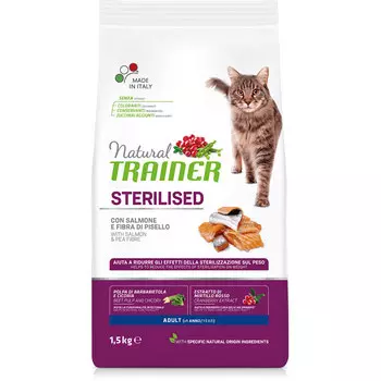 Сухой корм для кошек Trainer Natural Adult Sterilised Salmon 10 кг