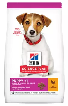Сухой корм для щенков Hills Science Plan Puppy Small&amp;Miniature Chicken 1,5 кг