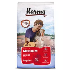 Сухой корм для щенков Karmy с индейкой для средних пород 15 кг
