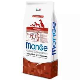 Сухой корм для щенков Monge Speciality Puppy&amp;Junior ягненок с рисом и картофелем 12 кг
