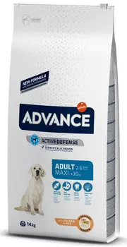 Сухой корм для собак Advance Maxi Adult для крупных пород с курицей и рисом 14 кг