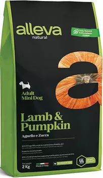 Сухой корм для собак Alleva Natural Adult Mini с ягненком и тыквой 2 кг