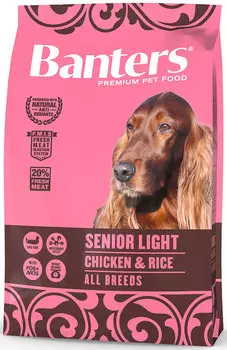 Сухой корм для собак Banters Senior Light курица с рисом 3 кг
