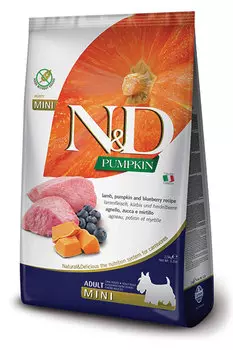 Сухой корм для собак Farmina N&amp;D Pumpkin Adult Mini беззерновой с ягненком, черникой и тыквой 7 кг