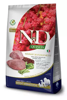 Сухой корм для собак Farmina N&amp;D Quinoa Weight Management беззерновой с ягненком и киноа 7 кг