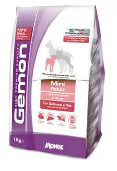 Сухой корм для собак Gemon Dog Mini лосось с рисом для маленьких пород 1 кг