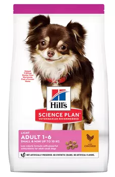 Сухой корм для собак Hills Science Plan Adult Light Small &amp; Miniature Chicken&amp;Turkey 1,5 кг