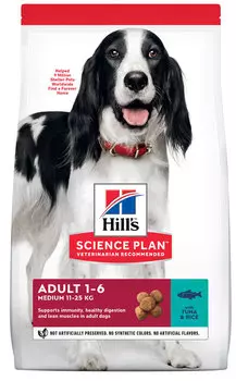 Сухой корм для собак Hills Science Plan Canine Adult Advanced Fitness with Tuna &amp; Rice 12 кг