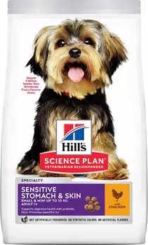 Сухой корм для собак Hills Science Plan Adult Small&amp;Miniature Sensitive stomach&amp;skin 3 кг