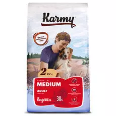 Сухой корм для собак Karmy с индейкой для средних пород 15 кг